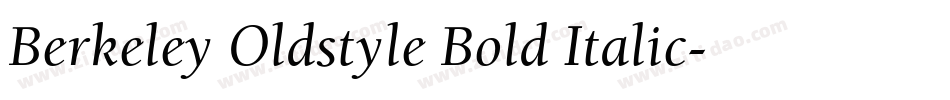 Berkeley Oldstyle Bold Italic字体转换